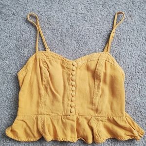 Forever 21 Mustard Crop Top Tank - S